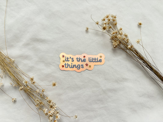 Little Things Holographic Vinyl Sticker