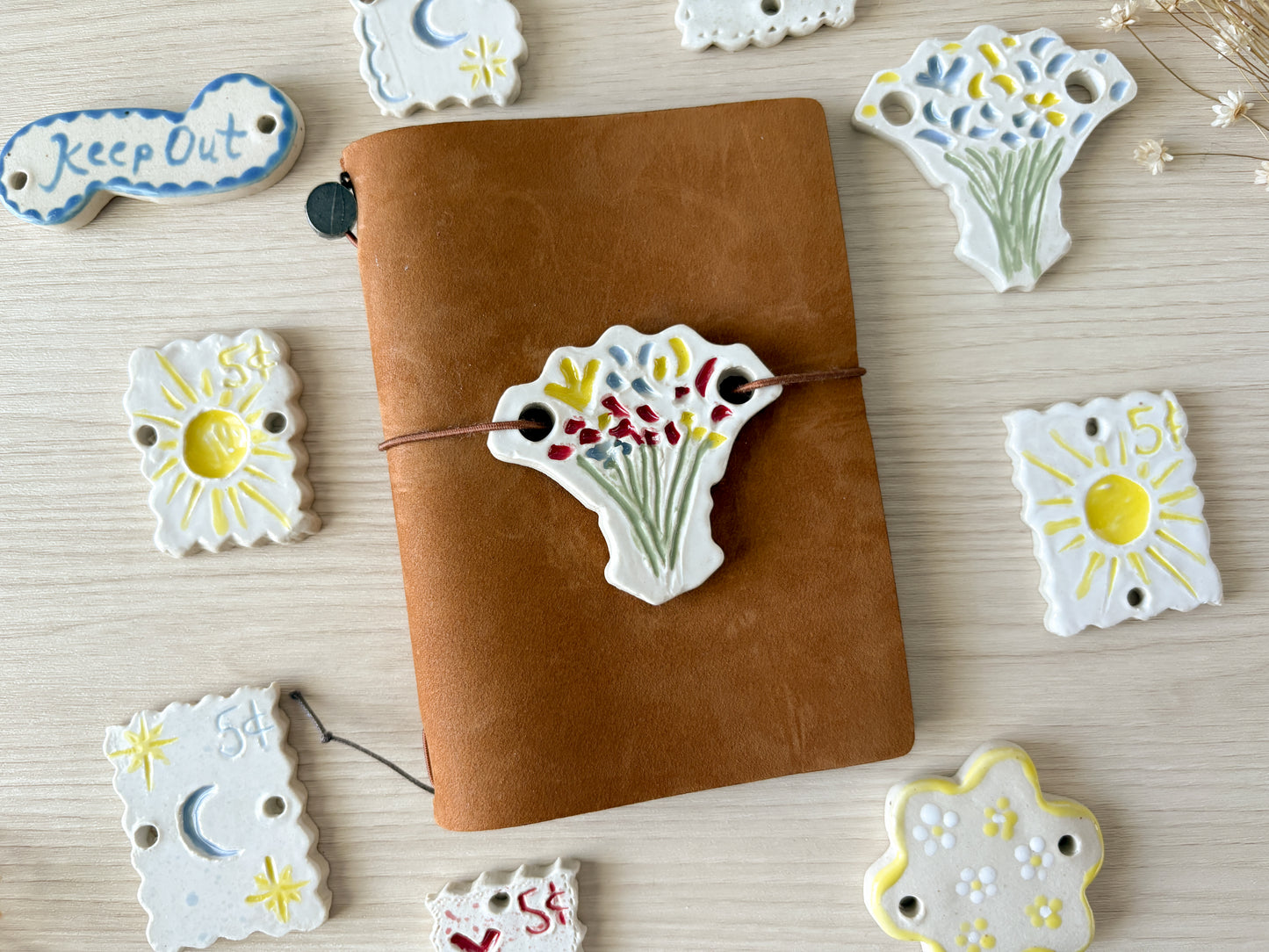 Ceramic Journal Connectors/Charms