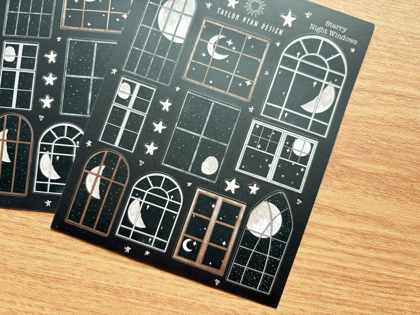 Starry Night Windows Sticker Sheet