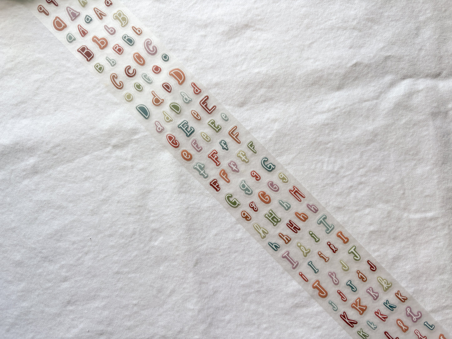 Whimsy Letters & Numbers PET Tape (PRE-CUT)