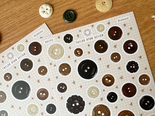 Buttons Sticker Sheet