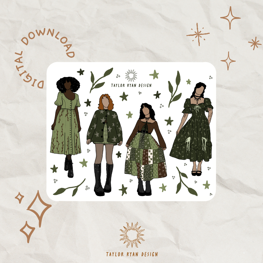 *PRINTABLE* Whimsigoth Girls Sticker Sheet