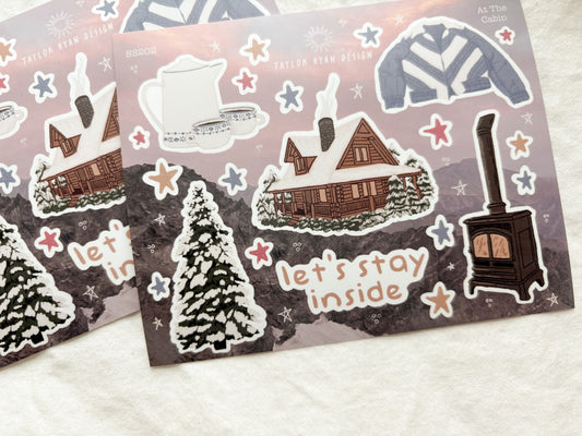 At The Cabin Sticker Sheet