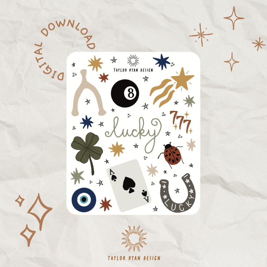*PRINTABLE* Good Luck Charms Sticker Sheet