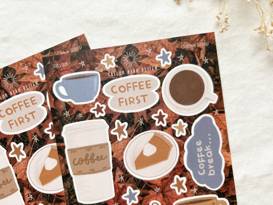 Coffee Shop Sticker Sheet