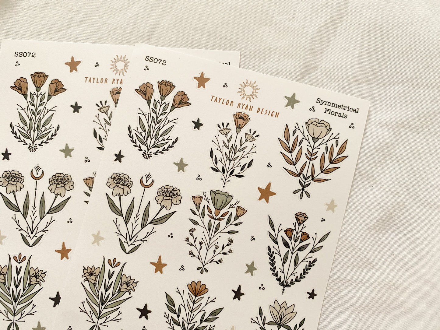 Symmetrical Florals Sticker Sheet
