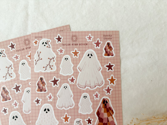 Spooky Ghosts Sticker Sheet
