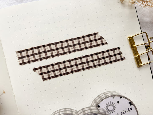 B&W Plaid Washi Tape