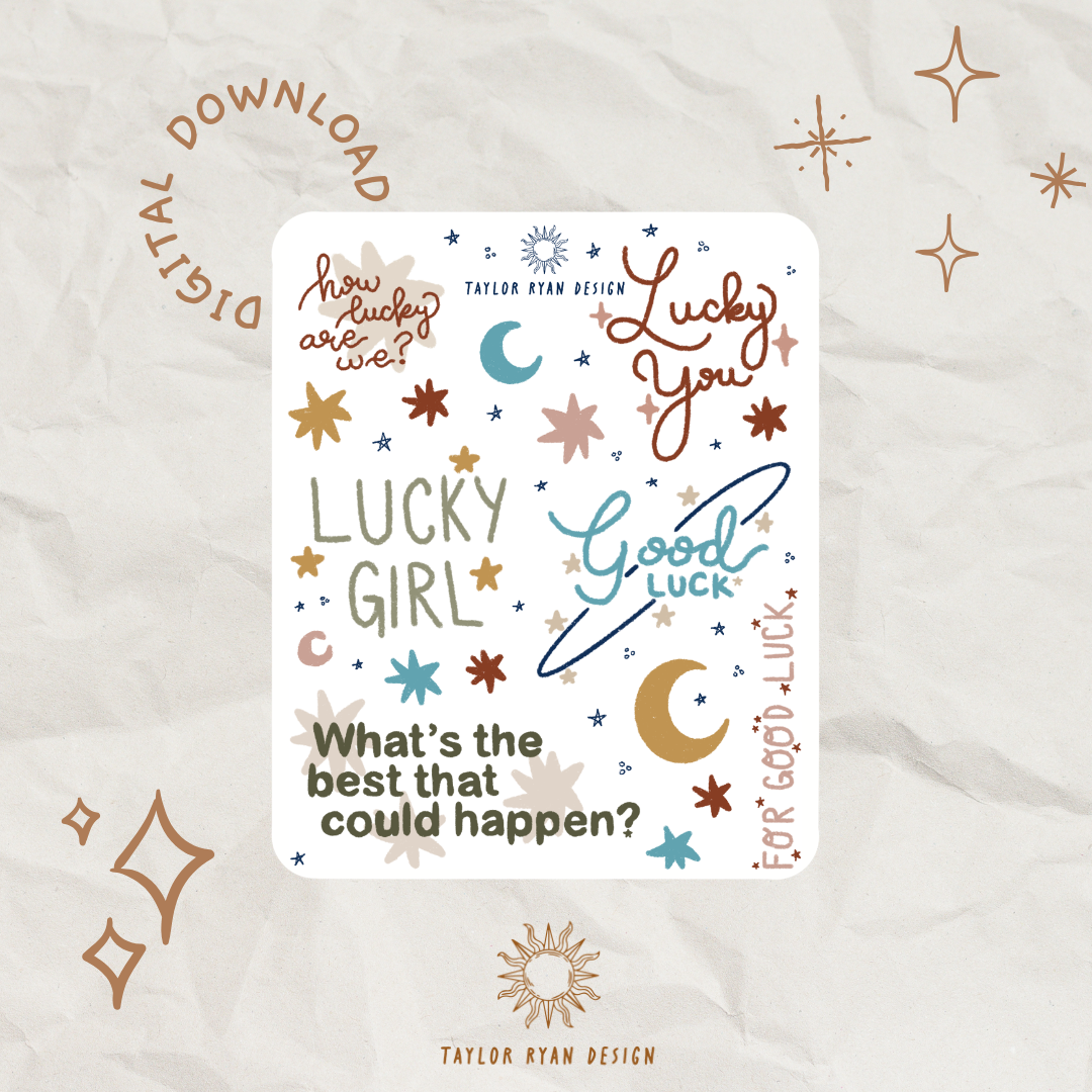 *PRINTABLE* Lucky Quotes Sticker Sheet