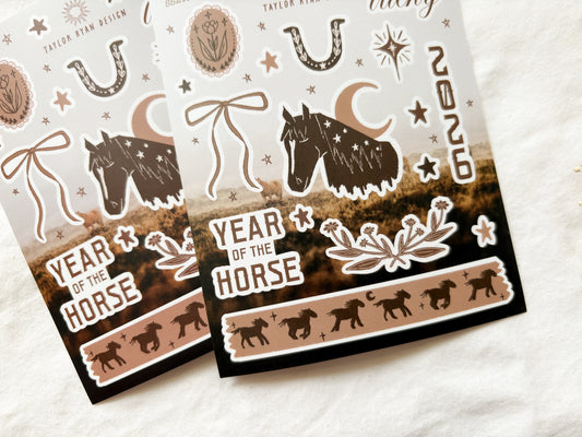 Year of the Horse Sticker Sheet