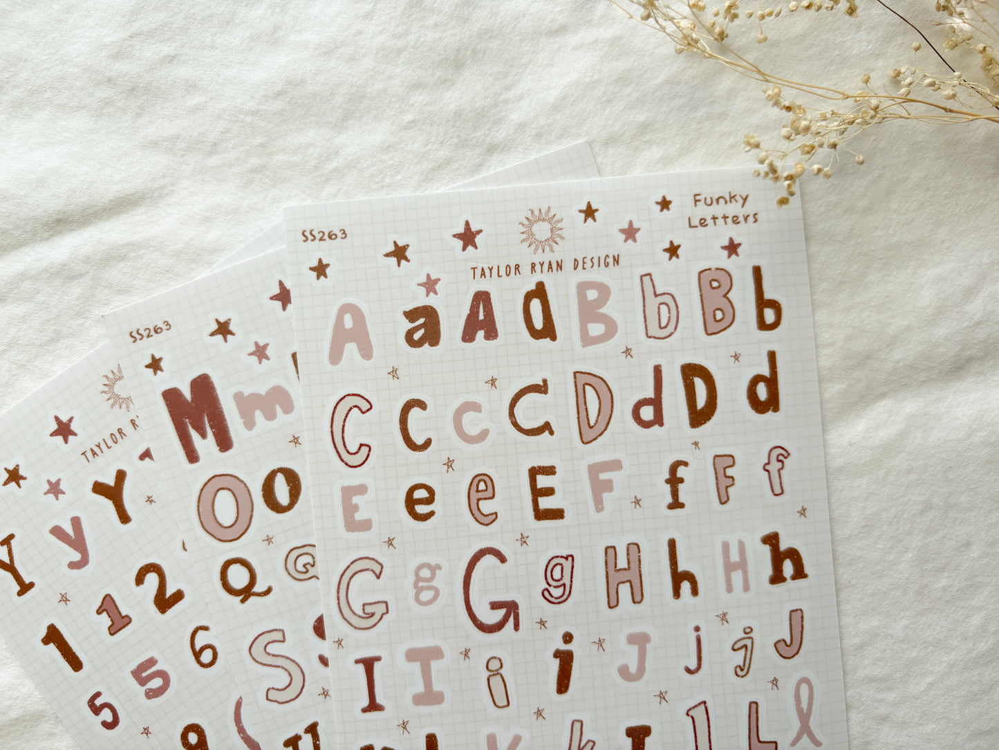 Funky Letters Sticker Sheet
