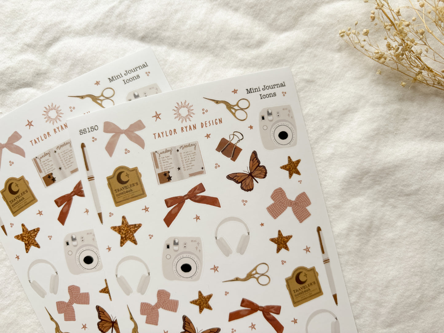 Mini Journal Icons Sticker Sheet