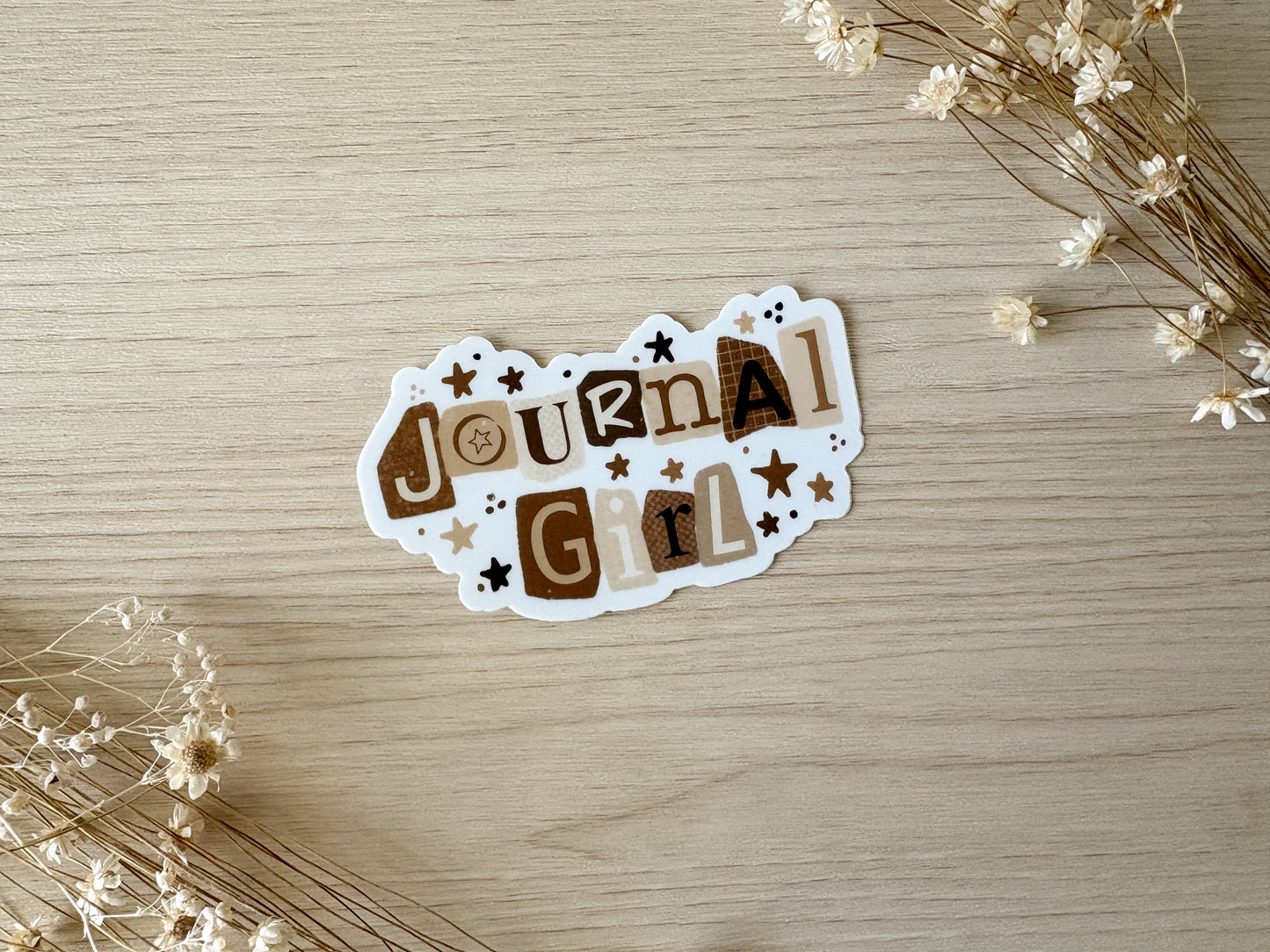 Neutral Journal Girl Quote Vinyl Sticker