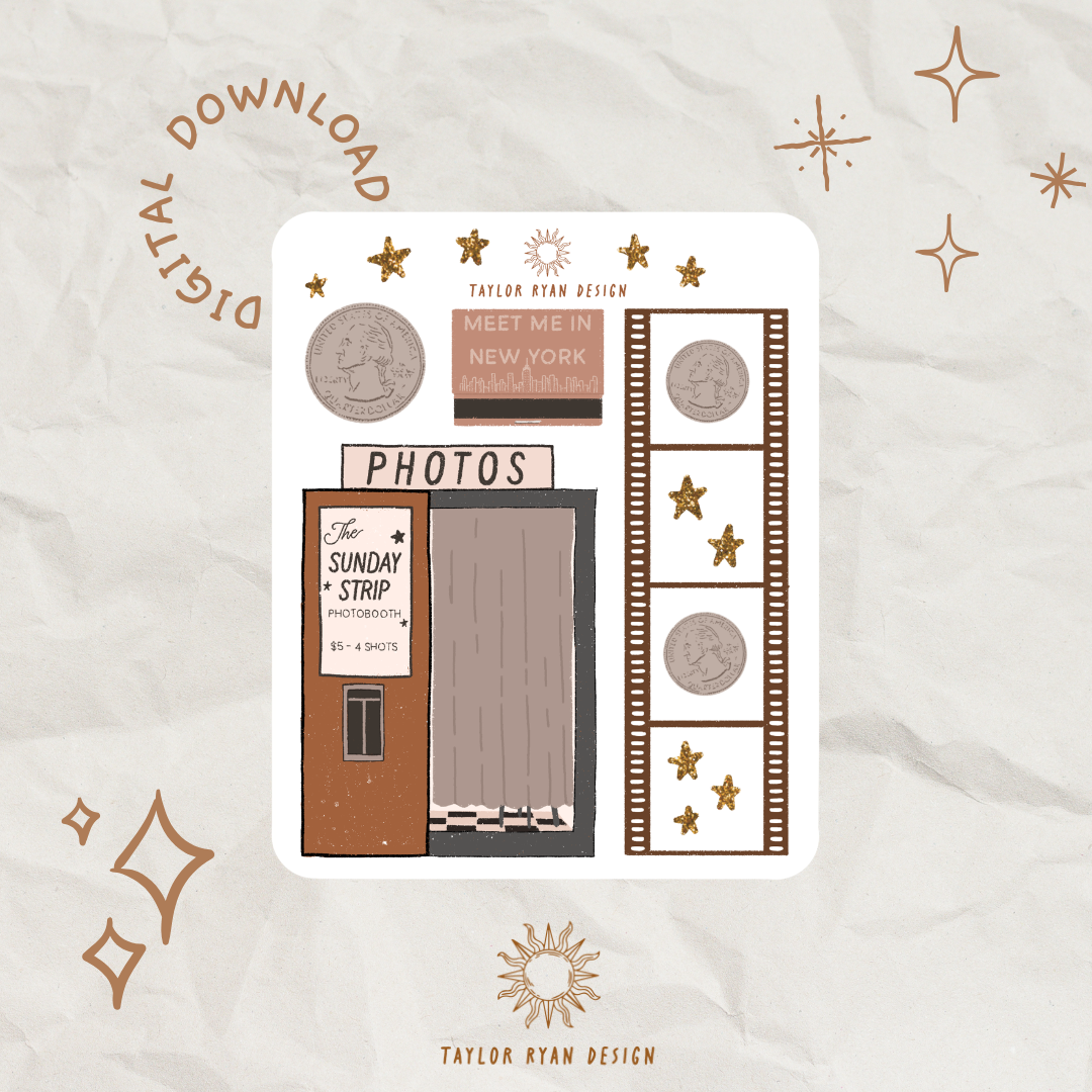*PRINTABLE* Photobooth Sticker Sheet