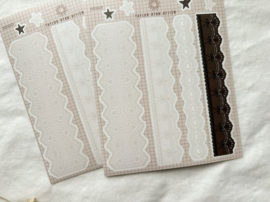 Lace Strips Sticker Sheet
