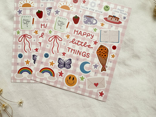 Happy Little Things Sticker Sheet