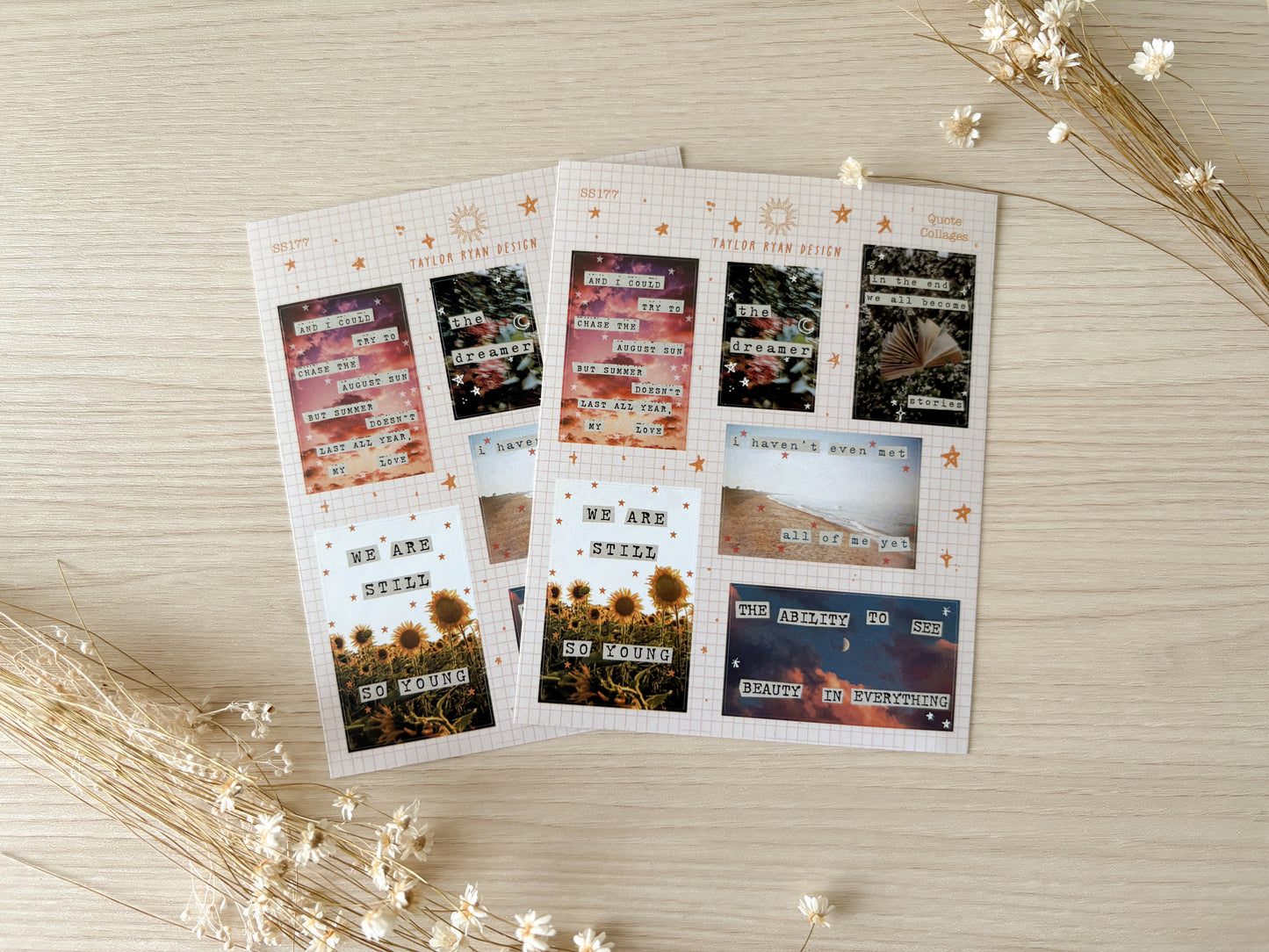 Quote Collages Sticker Sheet