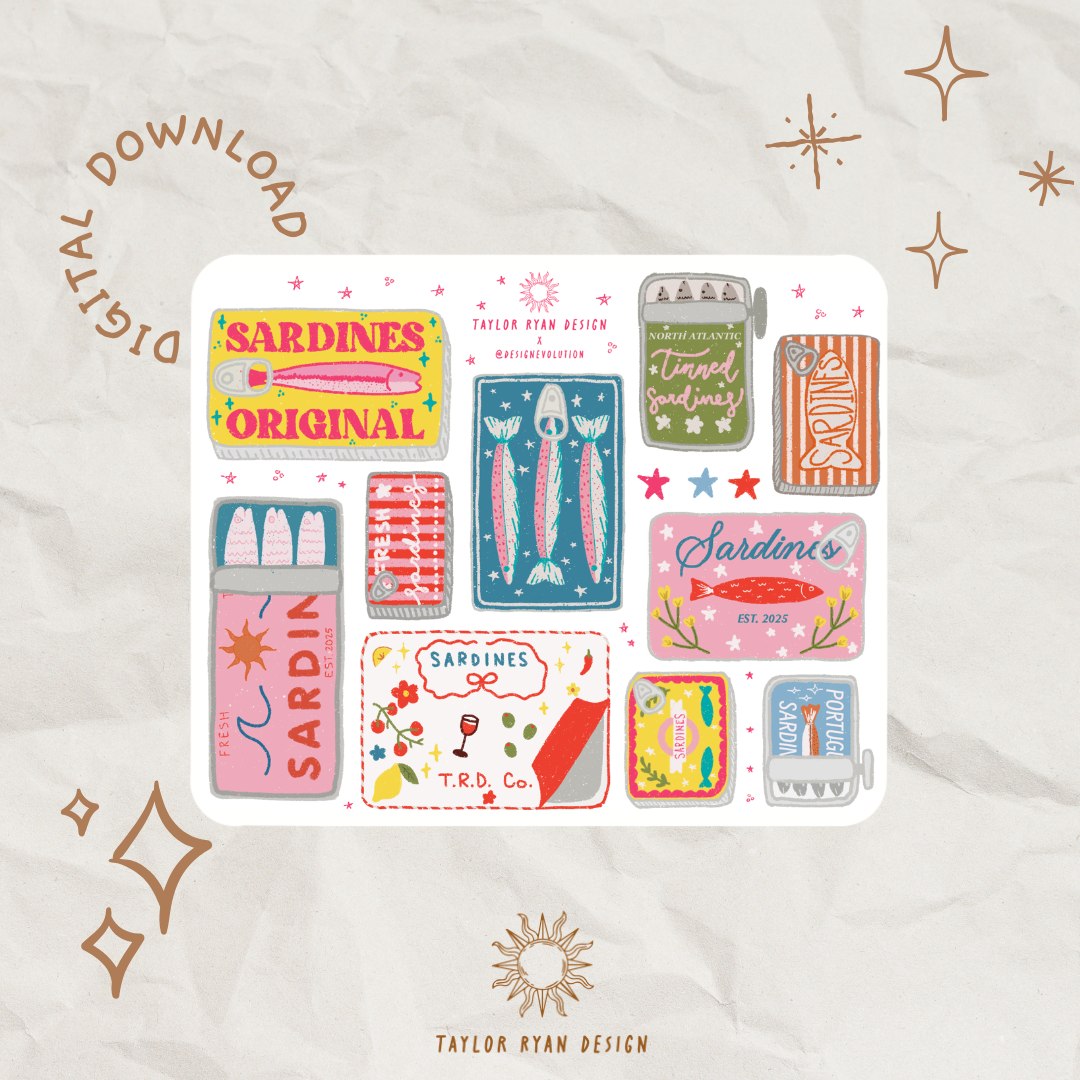 *PRINTABLE* Tins Sticker Sheet