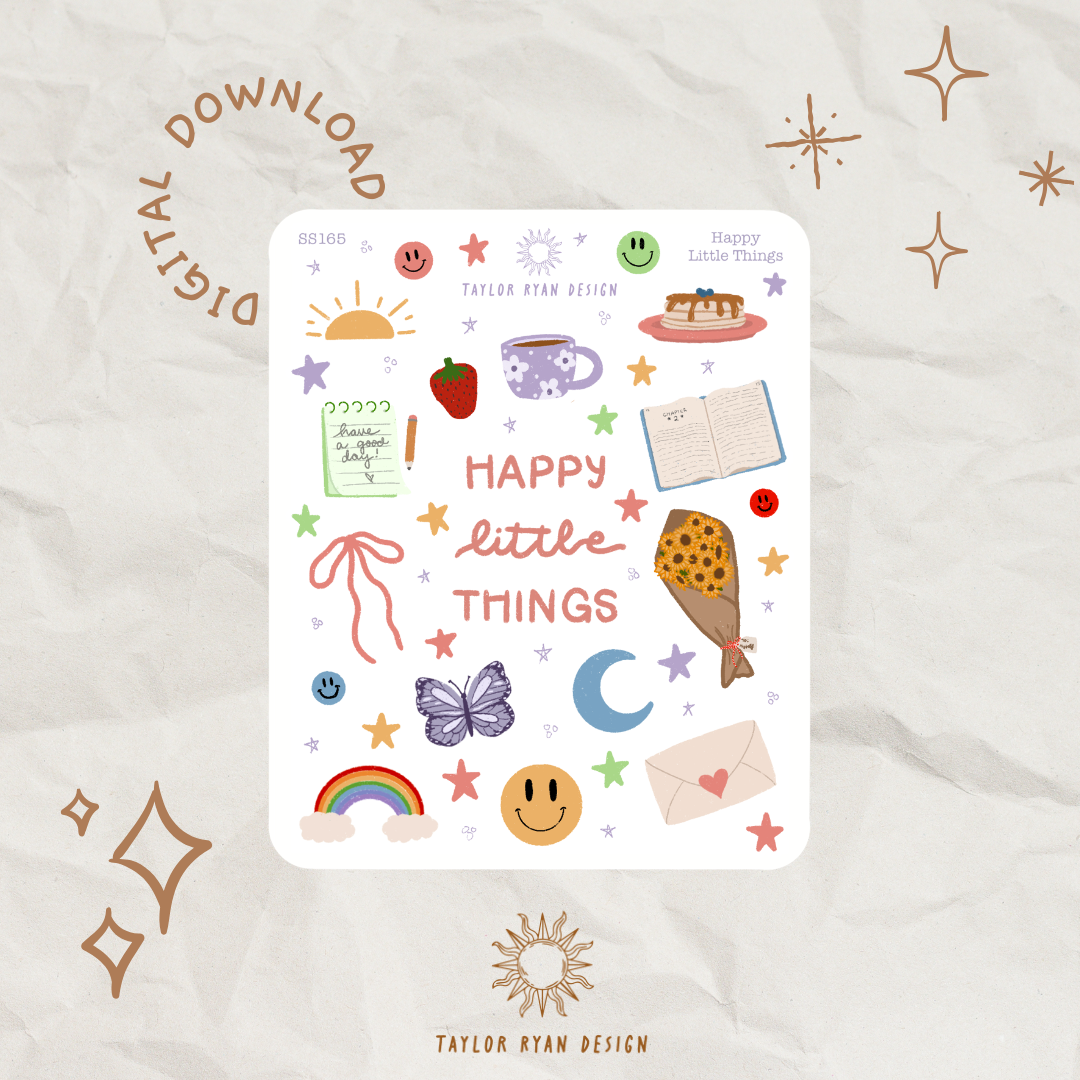 *PRINTABLE* Happy Little Things Sticker Sheet