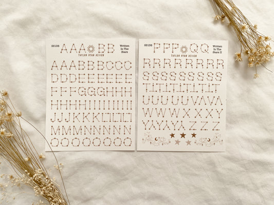 *PRINTABLE* Star Letters Sticker Sheet (NO CRICUT FILE)