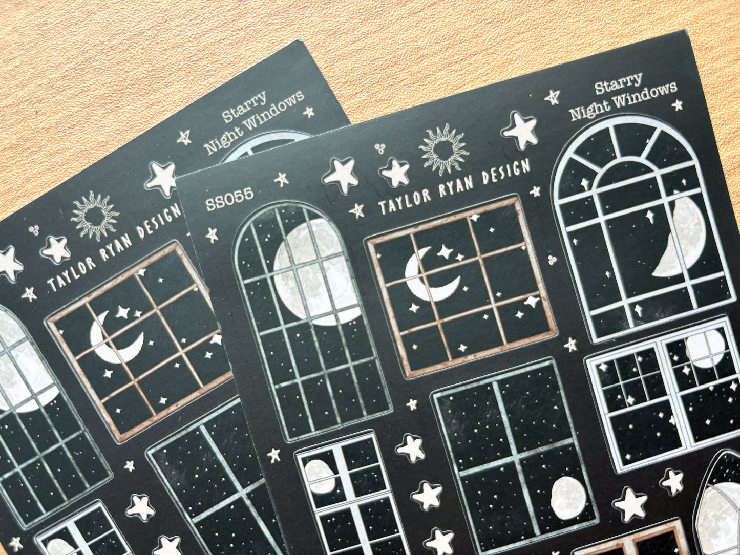 Starry Night Windows Sticker Sheet