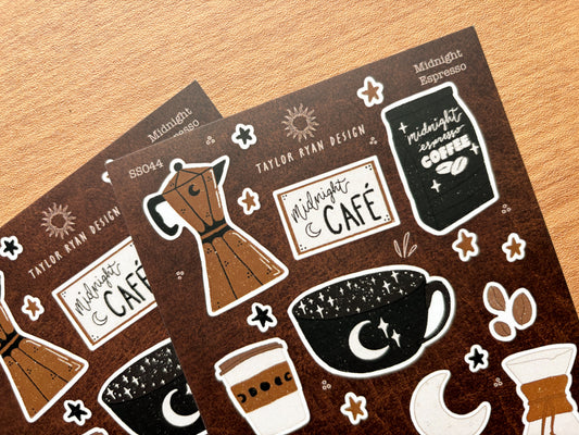 Midnight Espresso Sticker Sheet