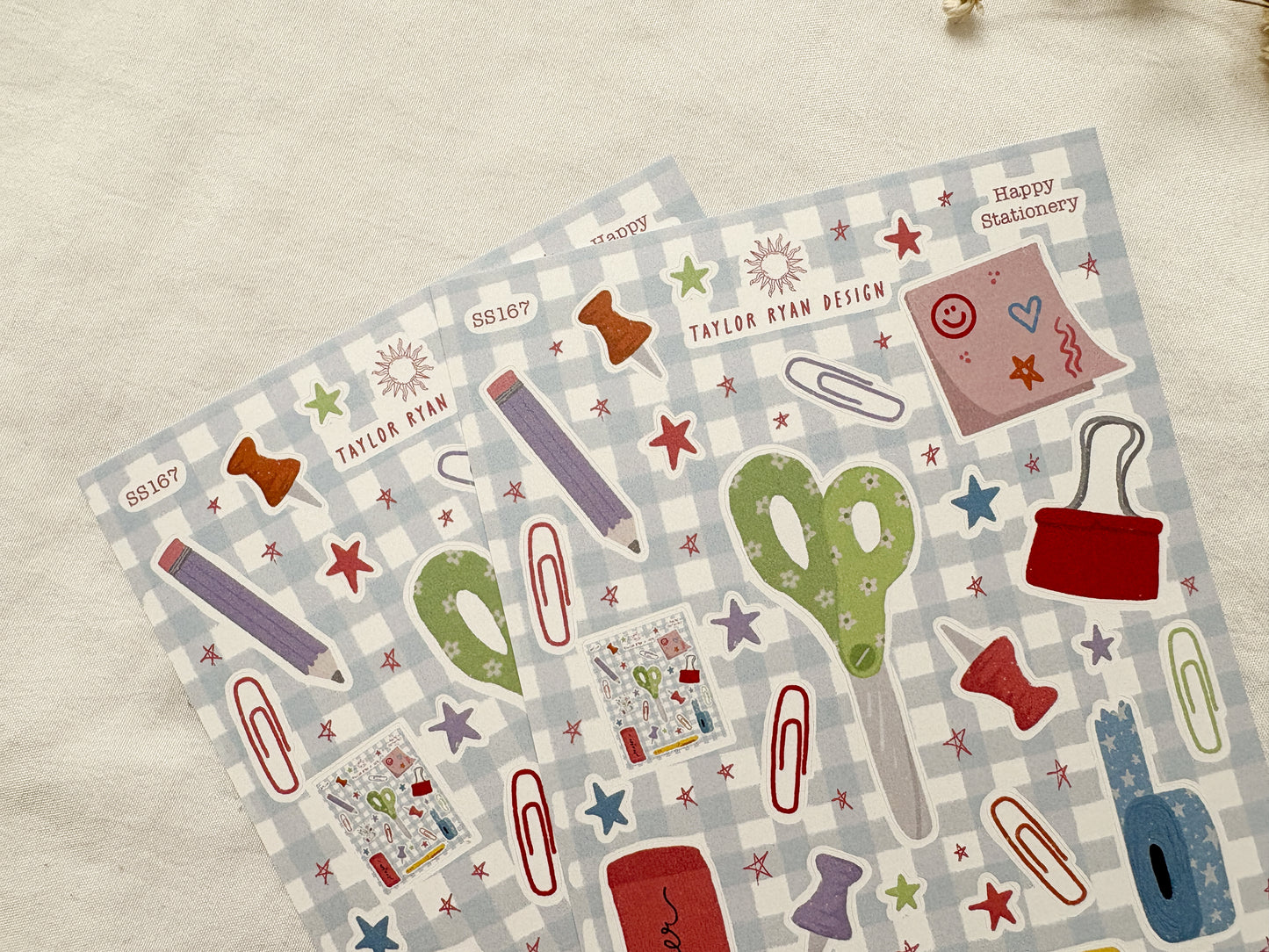 Happy Stationery Sticker Sheet