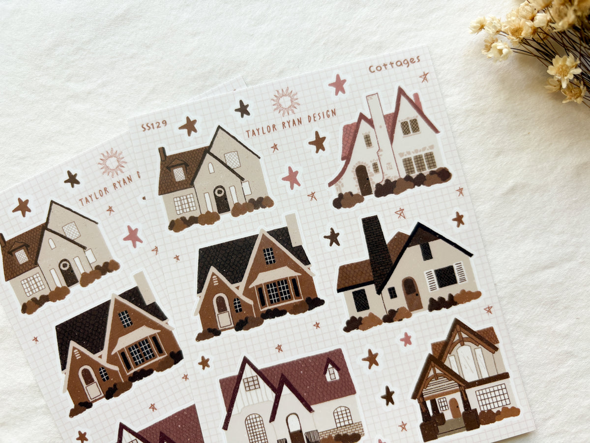 Cottages Sticker Sheet