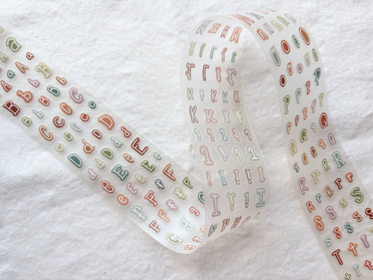 Whimsy Letters & Numbers PET Tape (PRE-CUT)