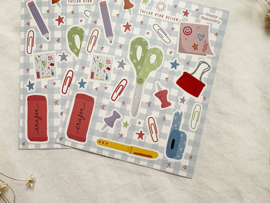 Happy Stationery Sticker Sheet
