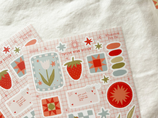 Whimsical Pen Pal Sticker Sheet
