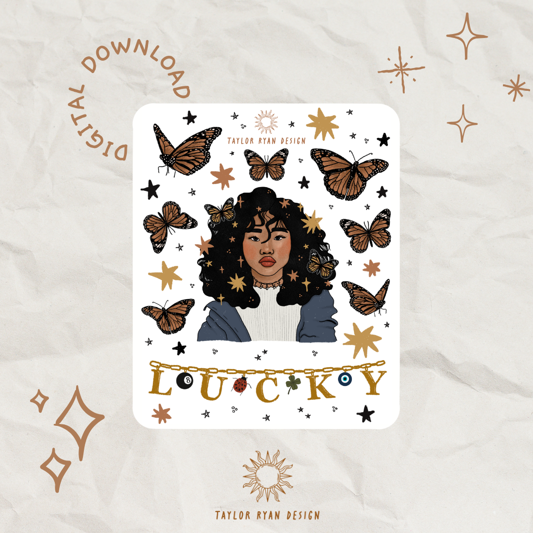 *PRINTABLE* Lucky Girl Sticker Sheet