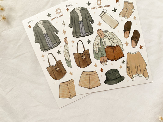 Cozy At Home Sticker Sheet