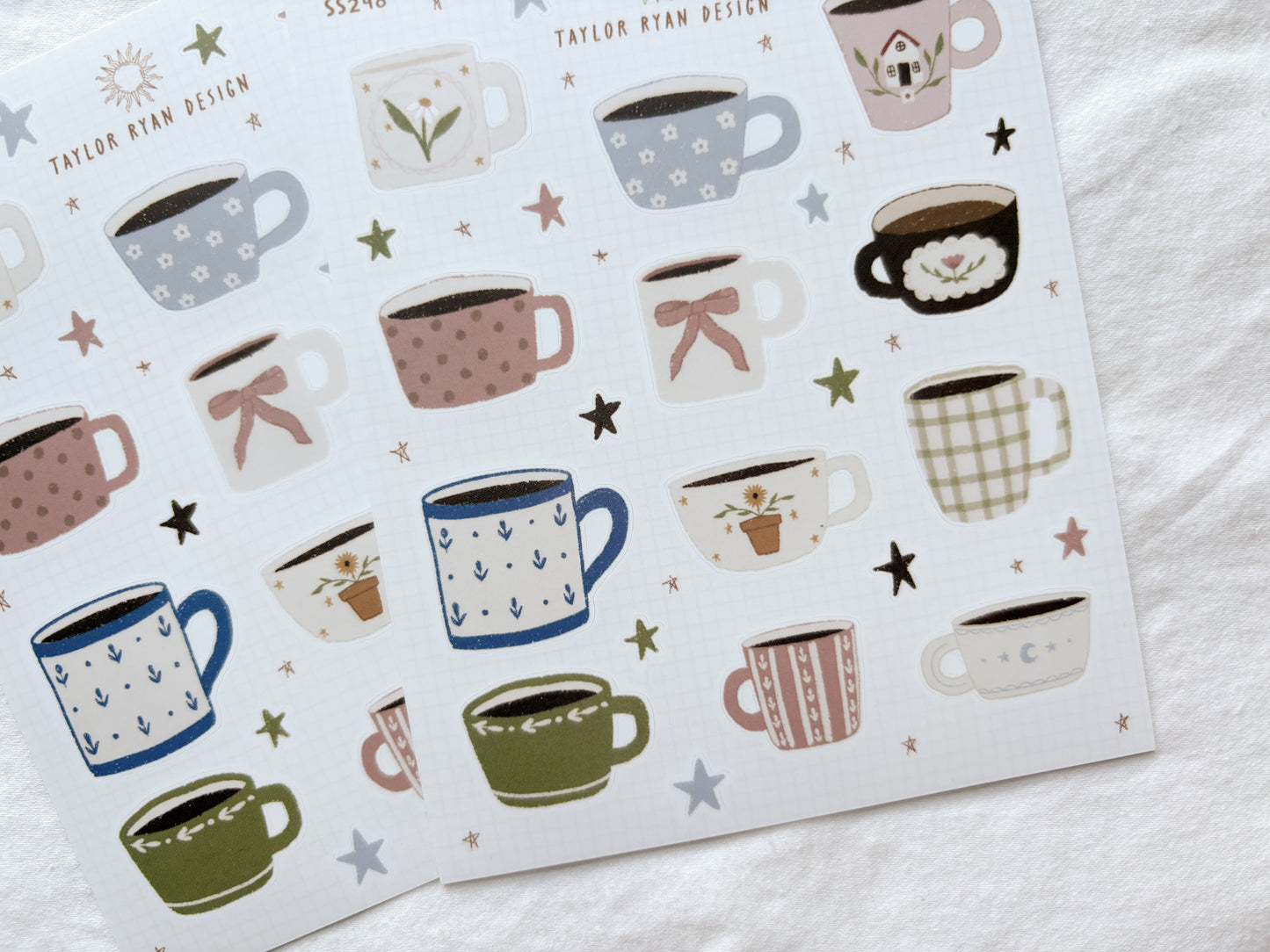 Grandma's Mugs Sticker Sheet