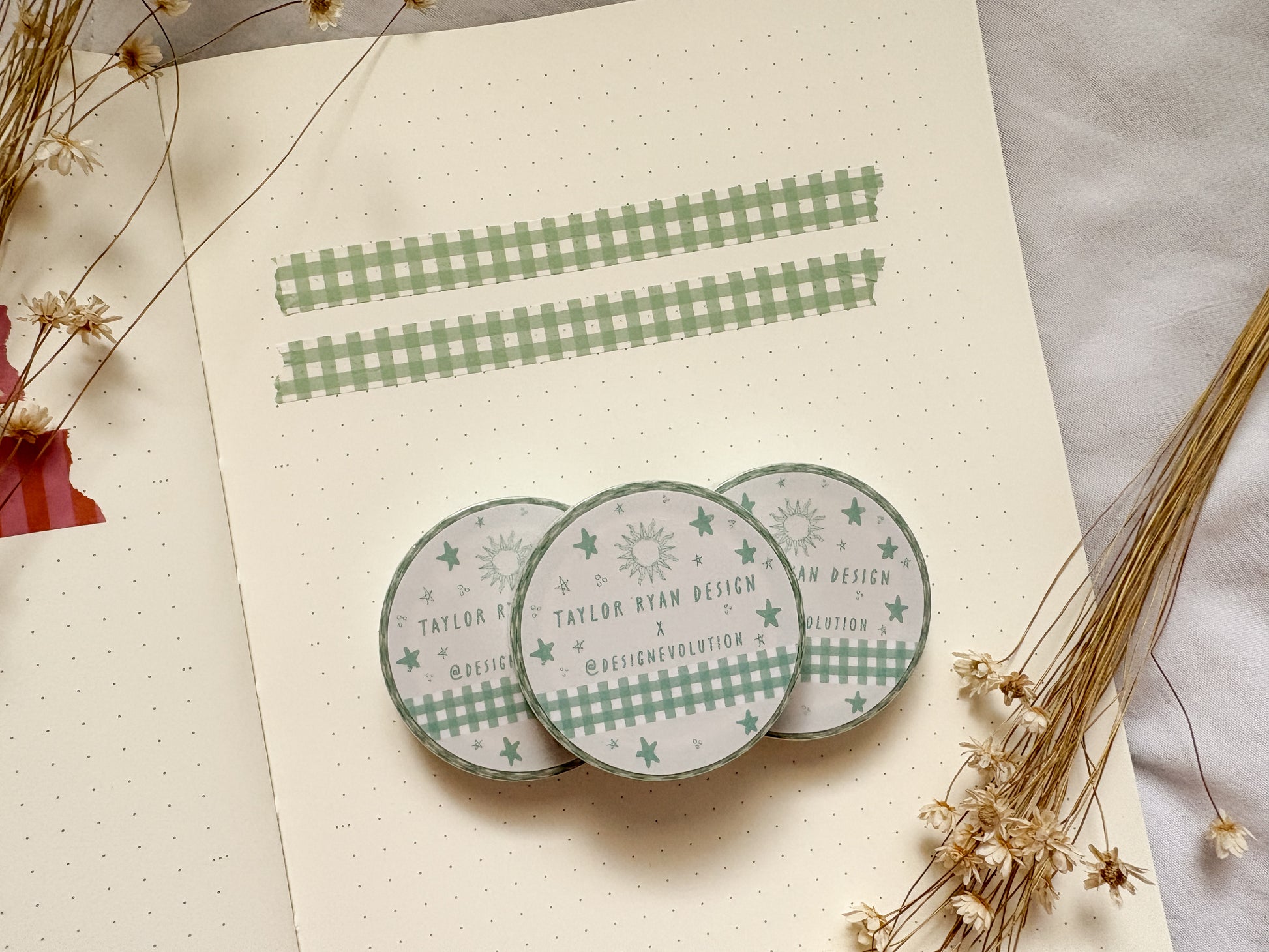 Blue Gingham Washi Tape
