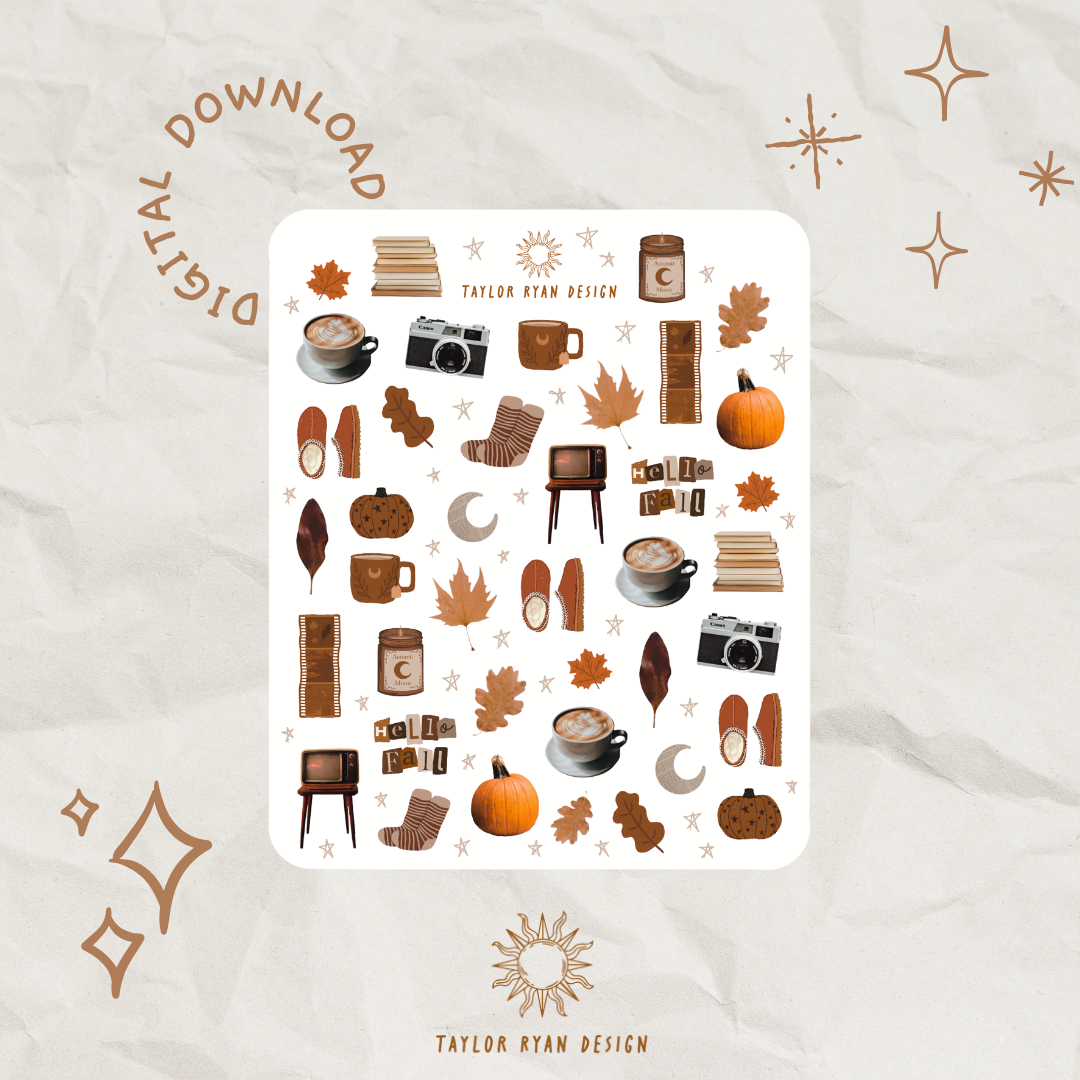 *PRINTABLE* Fall Minis Sticker Sheet