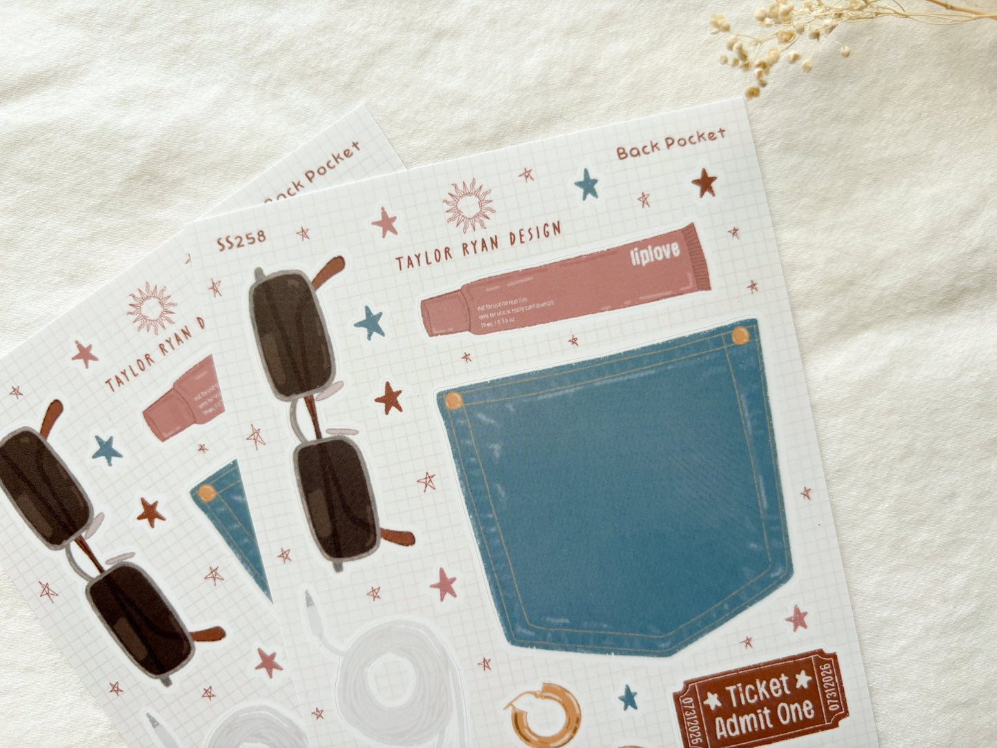 Back Pocket Sticker Sheet