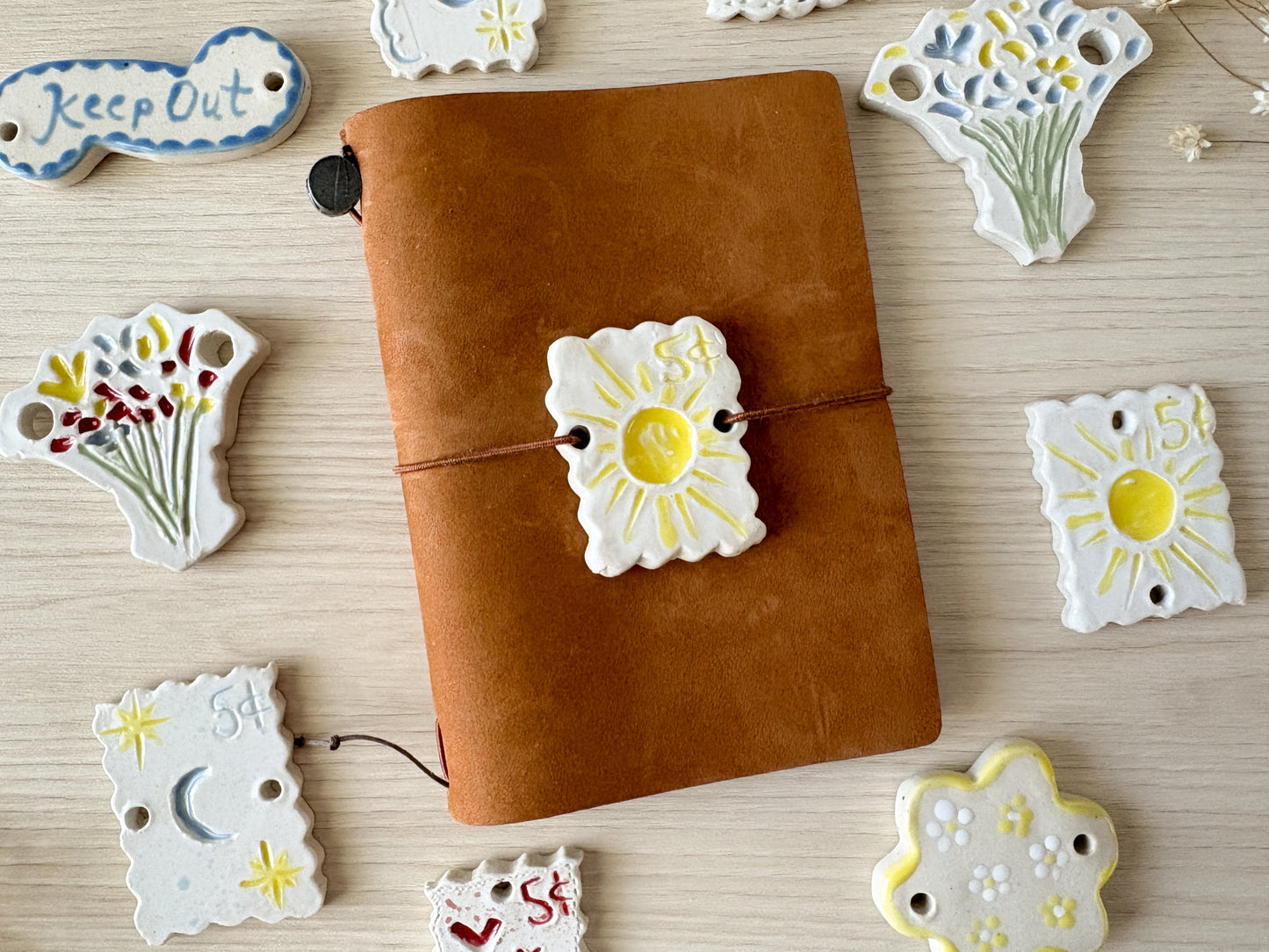 Ceramic Journal Connectors/Charms