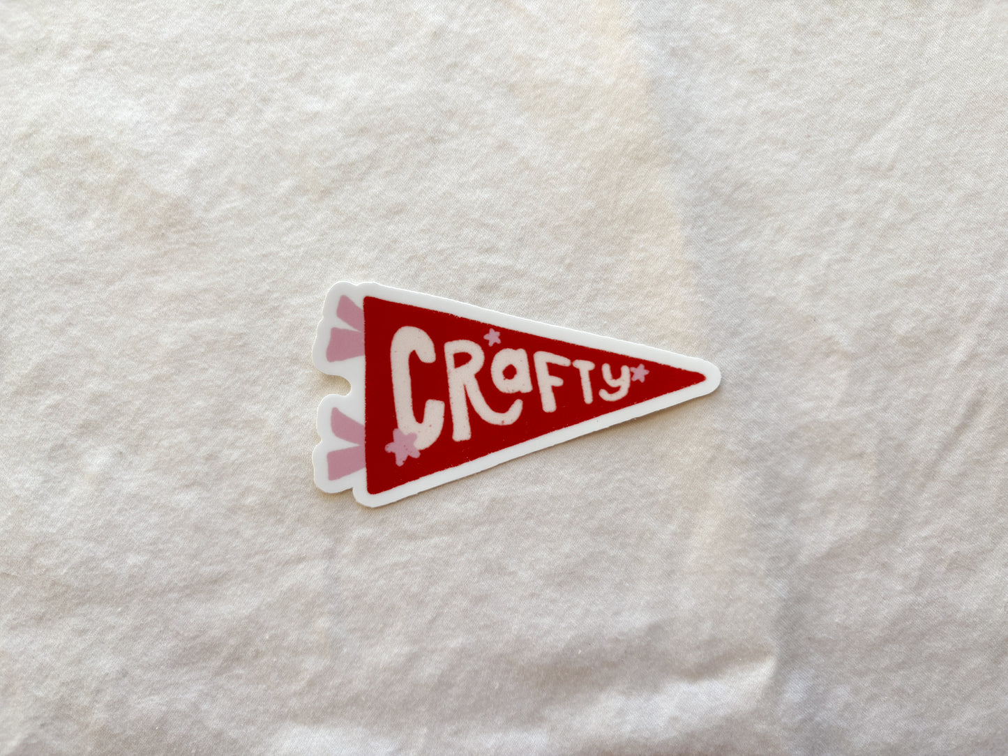 Crafty Pennant Flag Vinyl Sticker