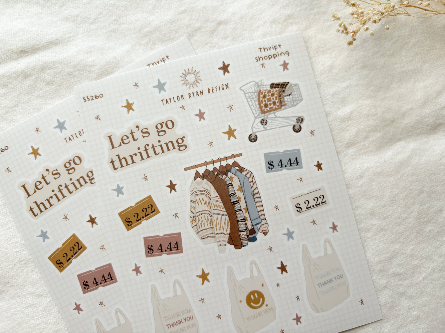Thrift Shopping Sticker Sheet