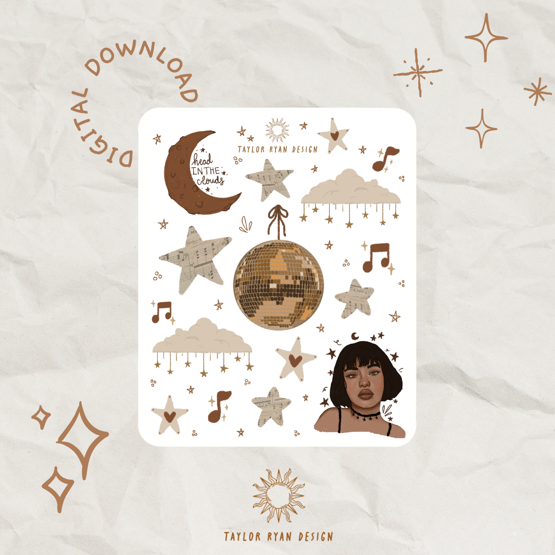 *PRINTABLE* Dancing Under The Stars Sticker Sheet