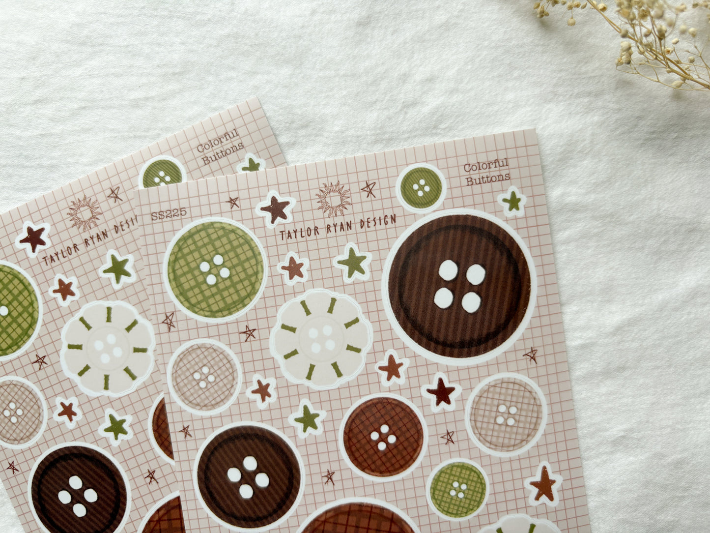 Colorful Buttons Sticker Sheet