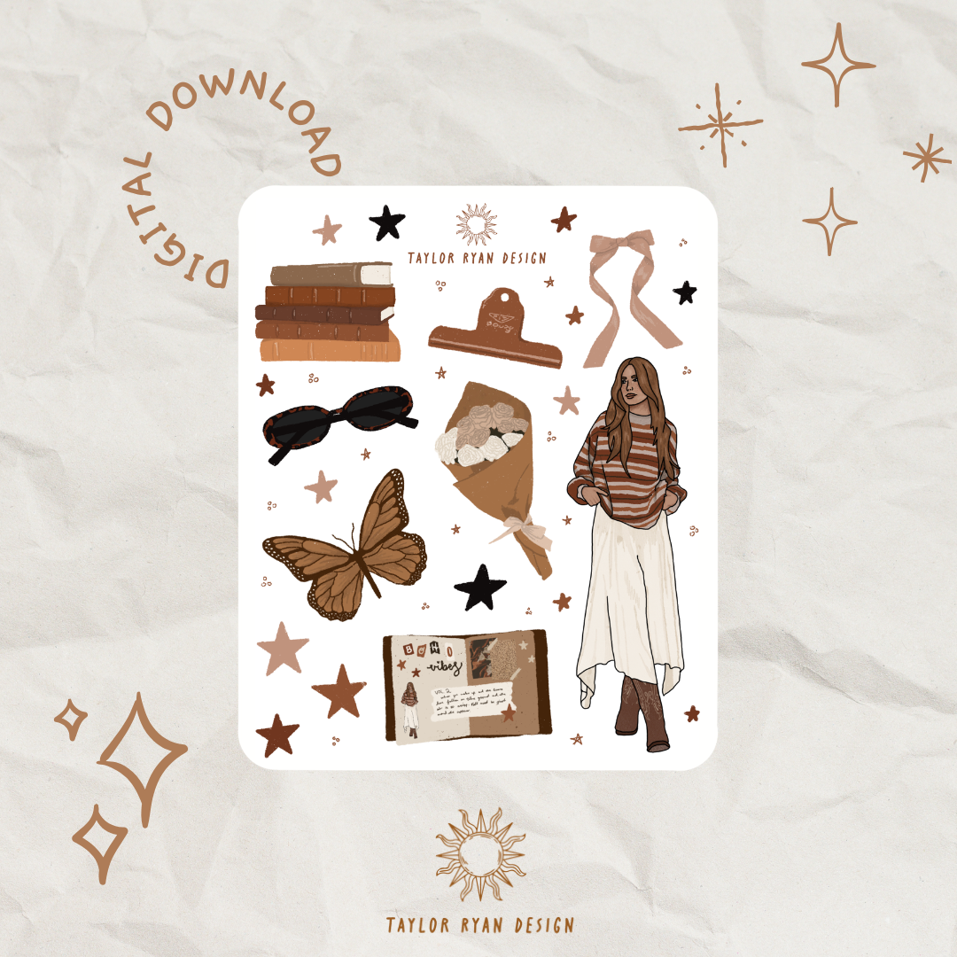 *PRINTABLE* Cozy Girl Sticker Sheet