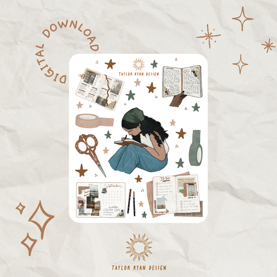 *PRINTABLE* Bujo Girl Sticker Sheet