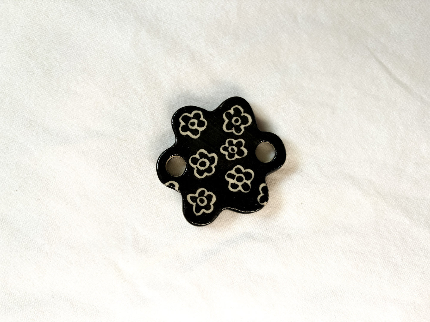 Floral Ceramic Journal Connectors/Charm