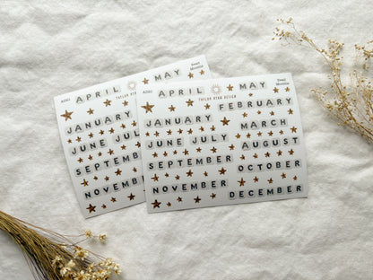 Bead Months Sticker Sheet