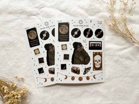 Grunge Collage Sticker Sheet