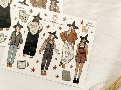 Cozy Witches Sticker Sheet