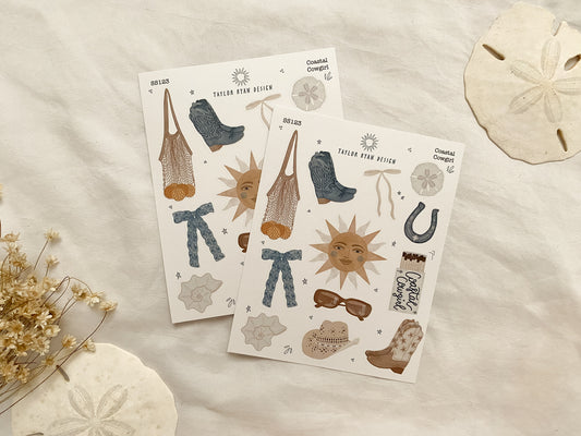 Coastal Cowgirl Sticker Sheet