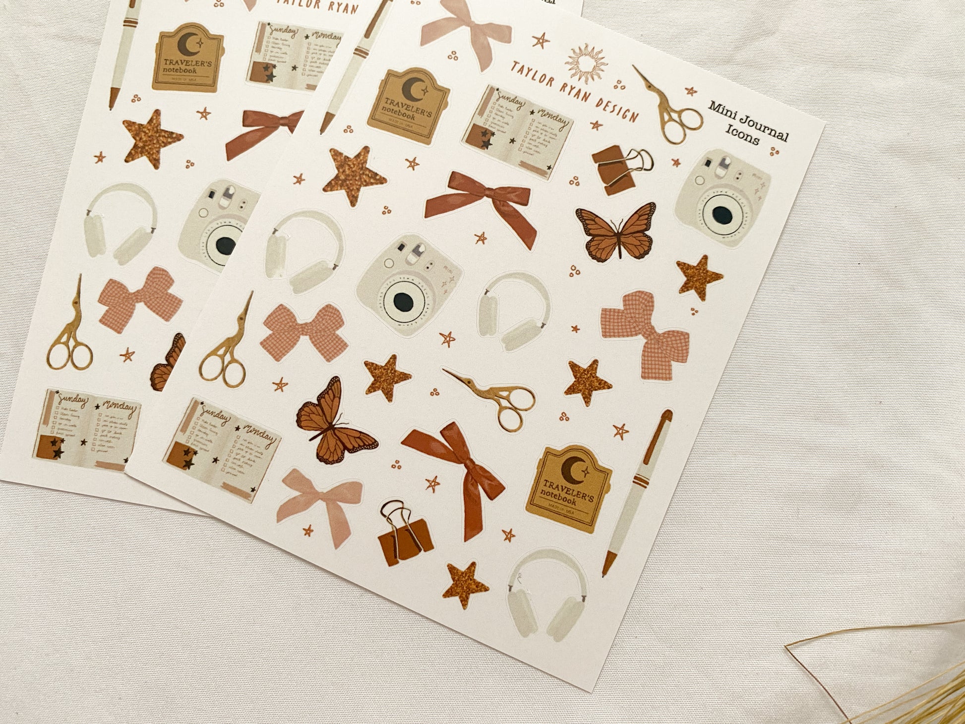 Mini Journal Icons Sticker Sheet